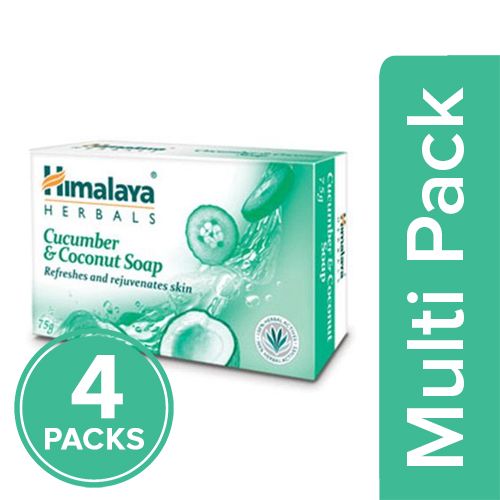 Himalaya Bathing Soap – Cucumber & Coconut, 4×75 g Multipack