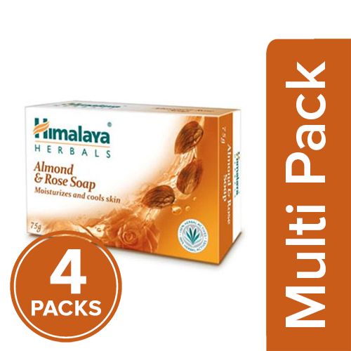 Himalaya Bathing Soap – Almond & Rose, 4×75 g Multipack