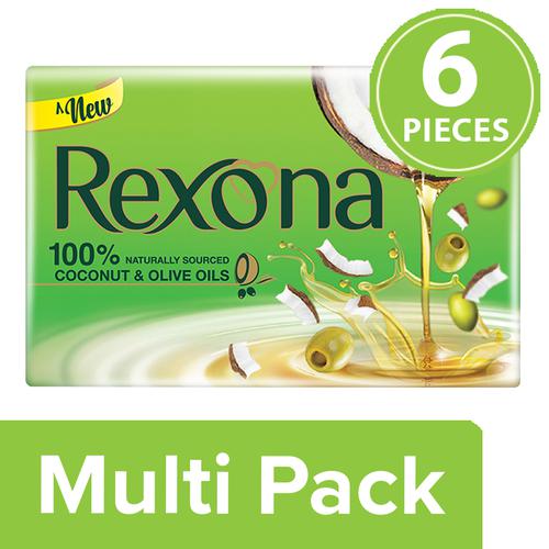 Rexona Coconut & Olive Oil Soap, 6×100 g Multipack