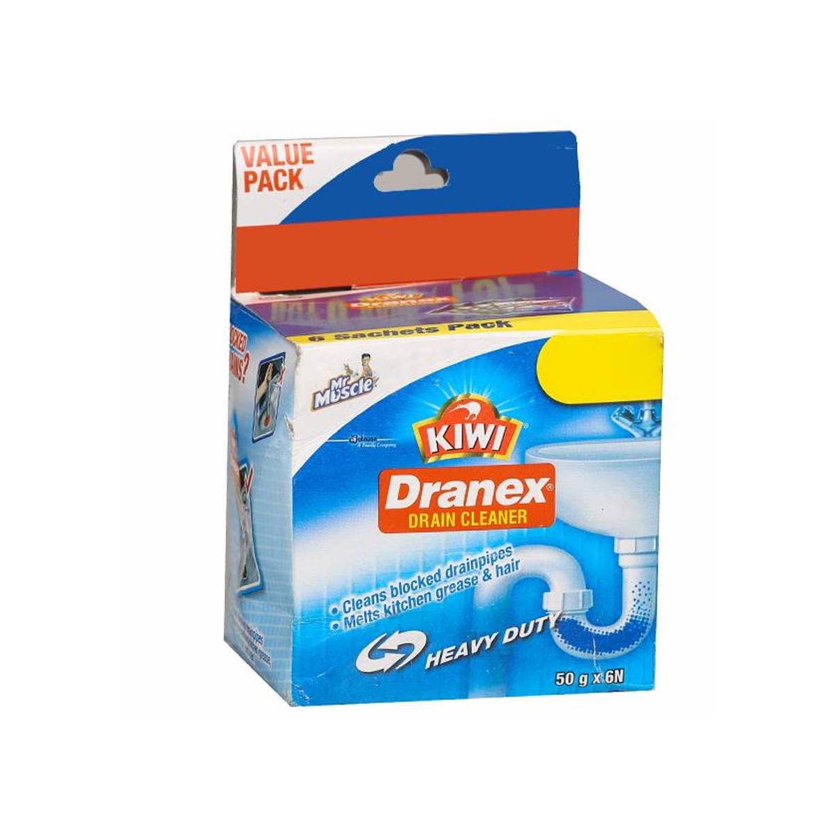 KIWI DRANEX DRAIN CLEANER 6X50GM