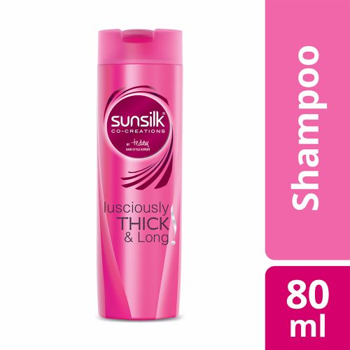 Sunsilk Pink Lusciously Thick & Long Shampoo, 80 ml