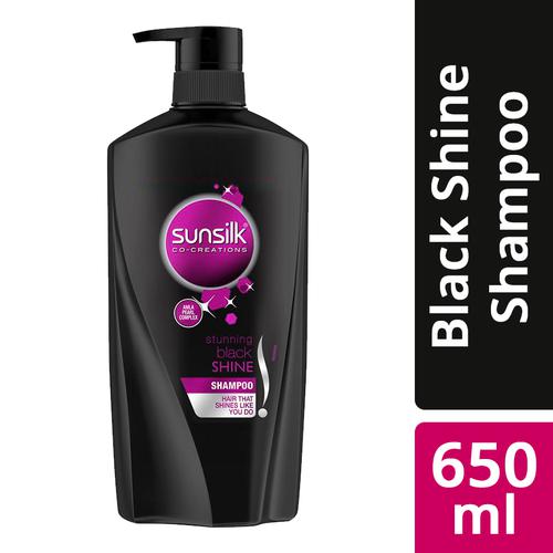 Sunsilk Stunning Black Shine Shampoo, 650 ml Bottle