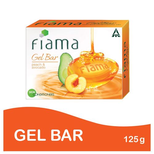 Fiama Gel Bar – Peach & Avocado Mild Dew, 125 g Pack of 3