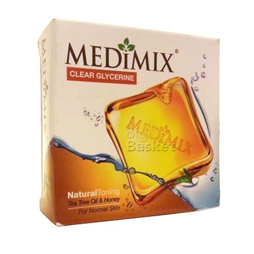 Medimix Clear Glycerine Soap – Natural Toning (Tea Tree Oil & Honey), 100 g Carton