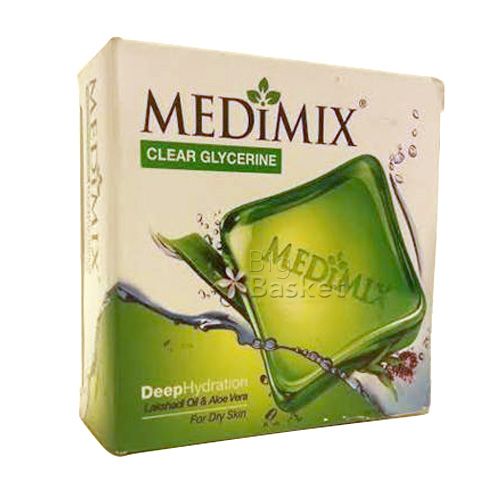 Medimix Clear Glycerine Soap – Deep Hydration (Lakshadi Oil & Aloe Vera), 100 g Carton