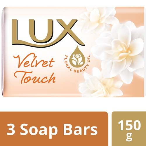 Lux Bathing Soap – Velvet Touch, 150 g Pack of 3