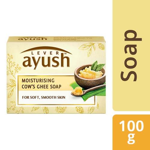 Lever Ayush Natural Fairness Natural Ayurvedic Saffron Soap, 100 g