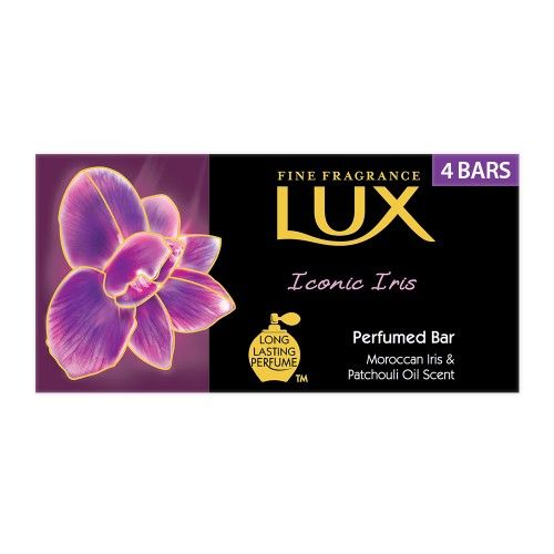 Lux Soap Bar – Iconic Iris, 75 g Pack of 4