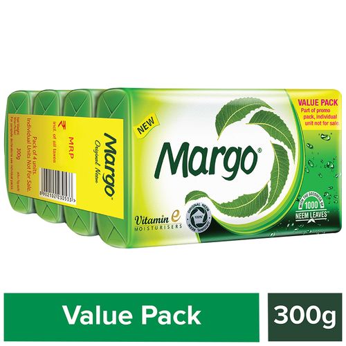 Margo Bathing Soap – Original Neem, 75 g Pack of 4