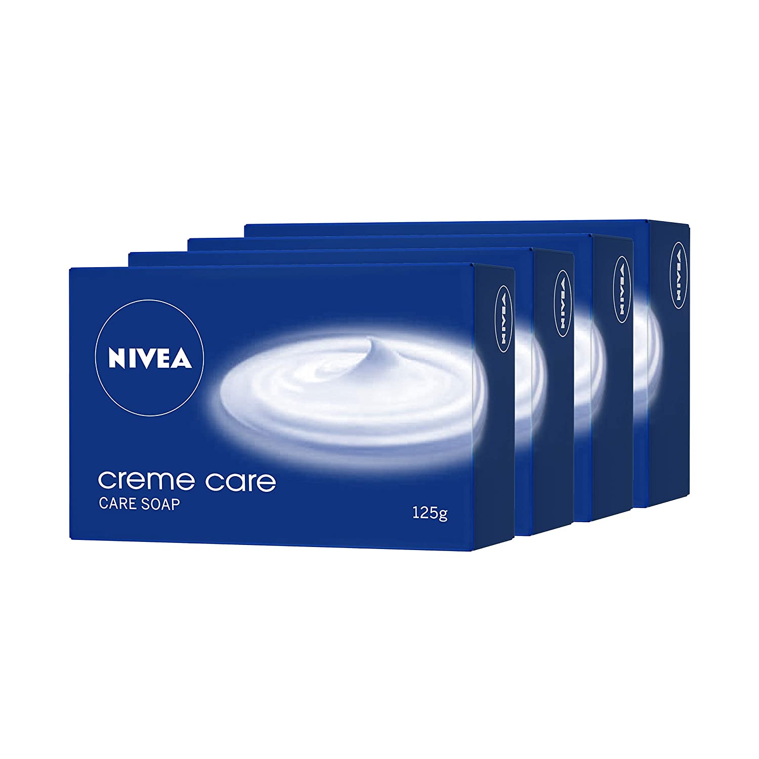 NIVEA Soap, Crème Care, For Hands and Body, 125g (4 Pieces)