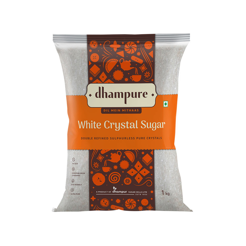 Dhampure White Crystal Sugar, 1kg