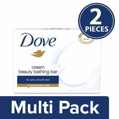 Dove Cream Beauty Bathing Bar, 2×75 g Multipack