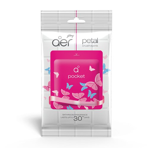 Godrej Aer Pocket Bathroom Fragrance – 10 G (Petal Crush Pink)  Brand: Godrej