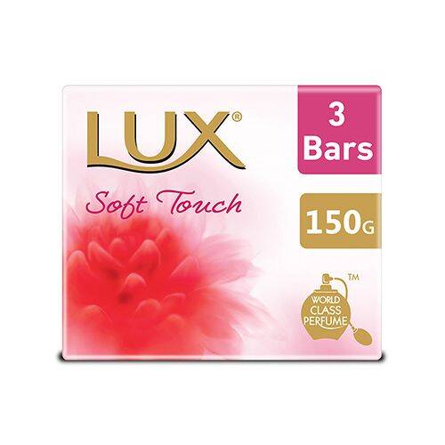 Lux Soap Bar – Soft Touch Silk Essence & Rose Water, 150 g Pack of 3