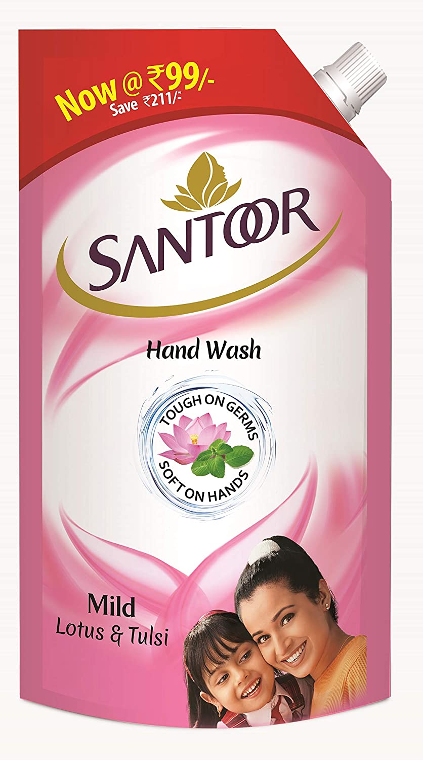 Santoor Mild Gentle Hand Wash, 750ml