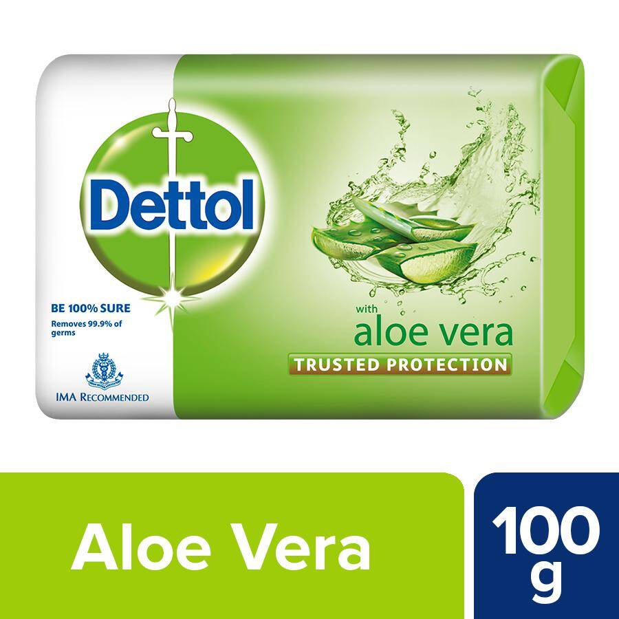 Dettol Bathing Bar Soap – Aloe Vera, 100 g