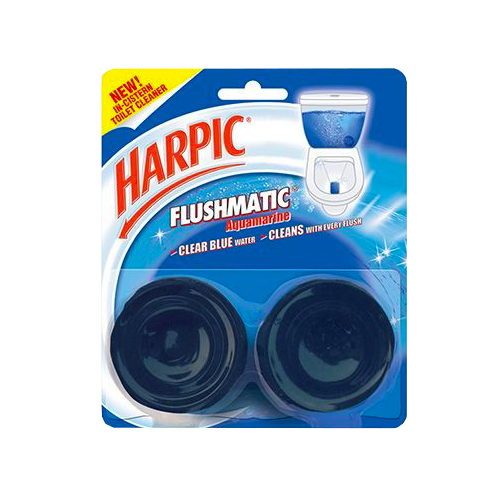 Harpic Flushmatic Twin In-Cistern Toilet Cleaner (Aquamarine) – 100 g