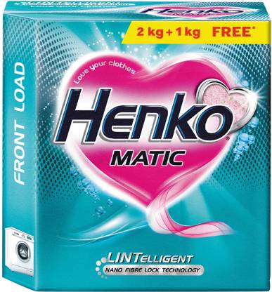 Henko Matic Front Load Detergent Powder 2 kg  (1 kg Extra in Pack)