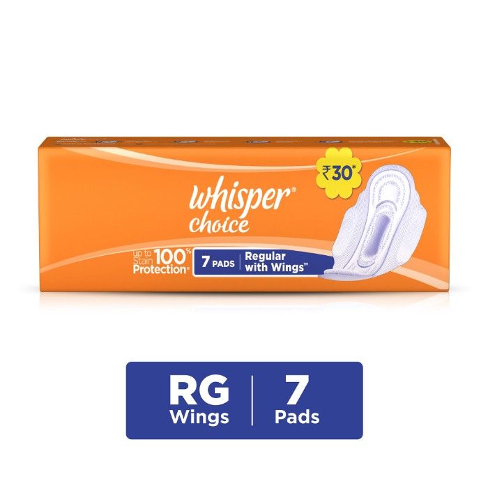 Whisper Choice Regular With Wings Pack Of 7